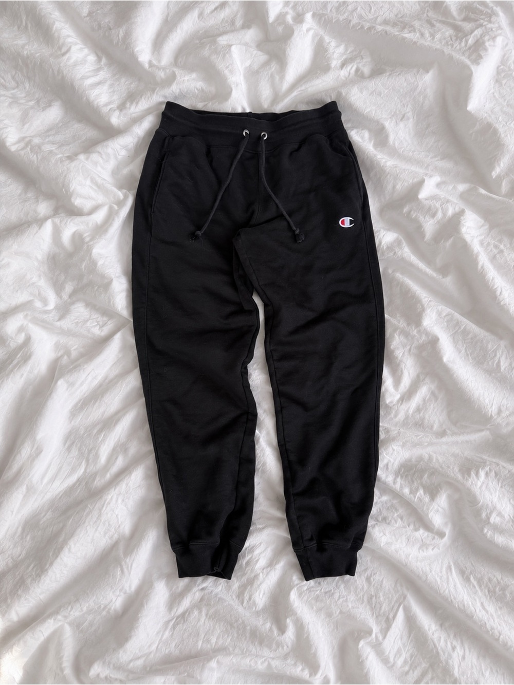 Champion Black Kids Jogger Sweatpants with Logo